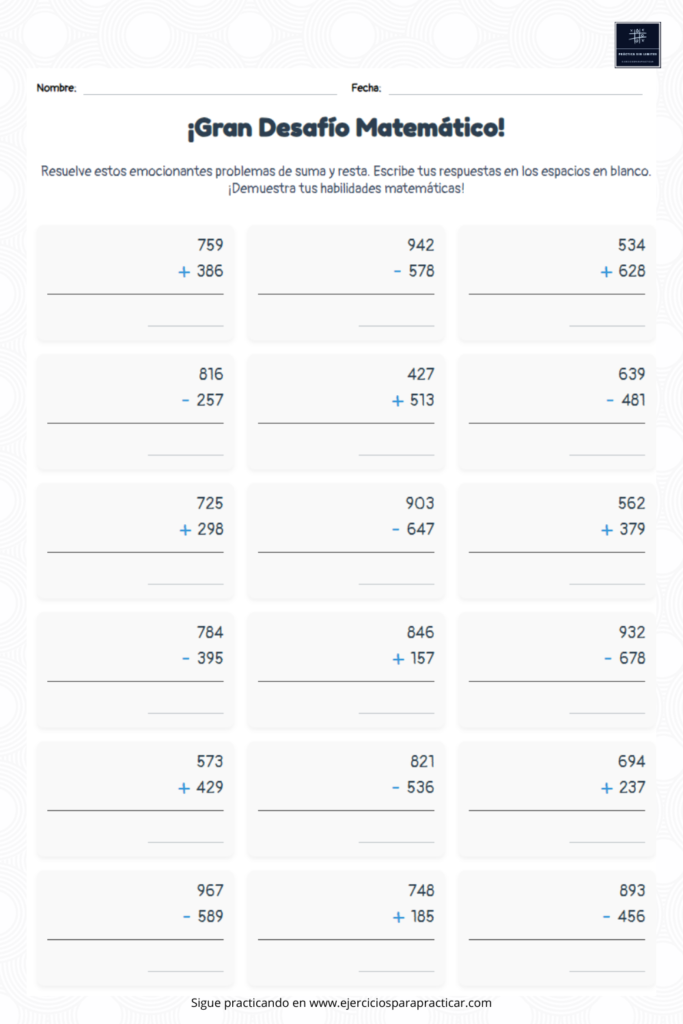 sumas y restas 2 primaria