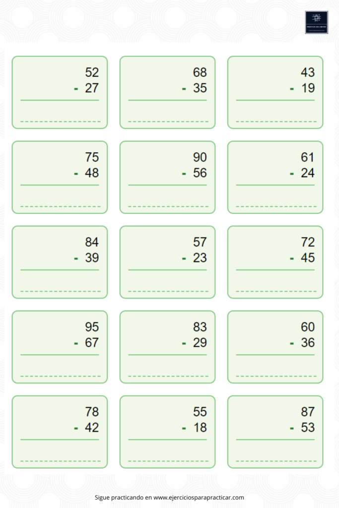 restas 2 primaria