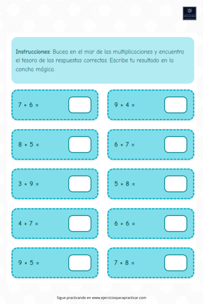 ejercicios de multiplicar 2 primaria