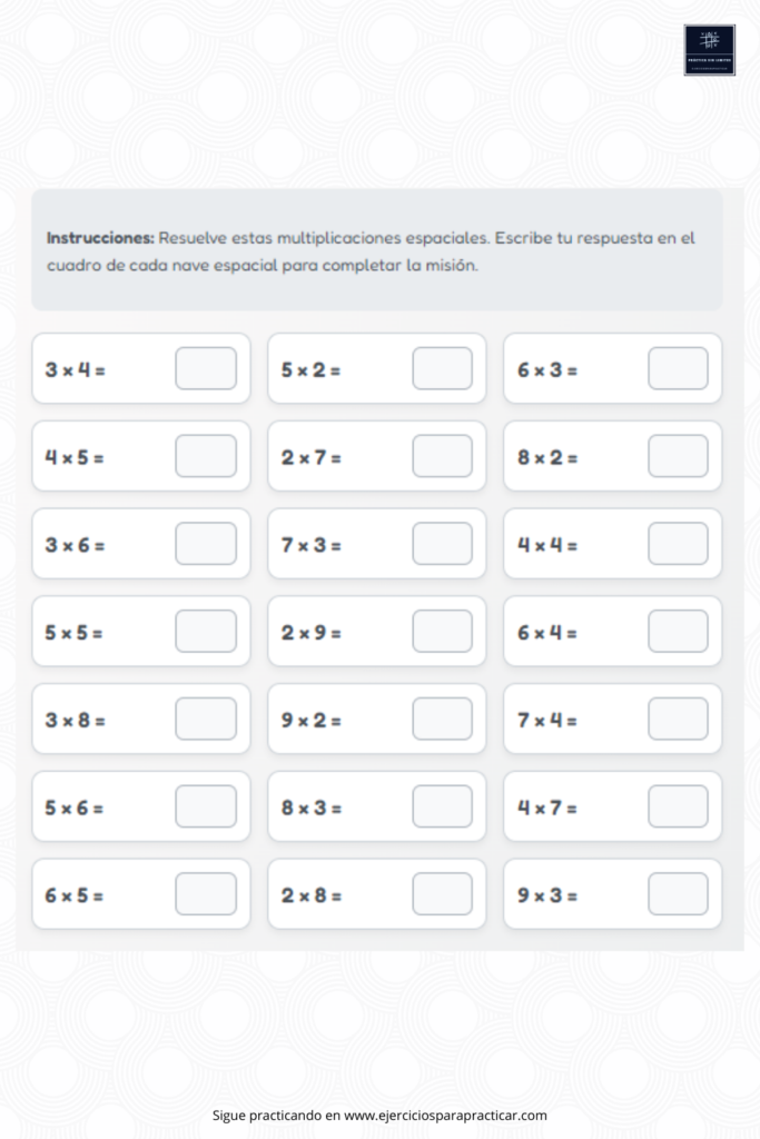 multiplicaciones 2 primaria