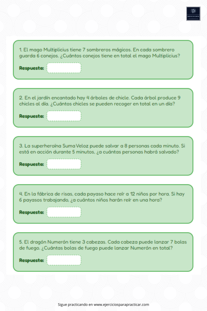 problemas de multiplicacion 3 primaria