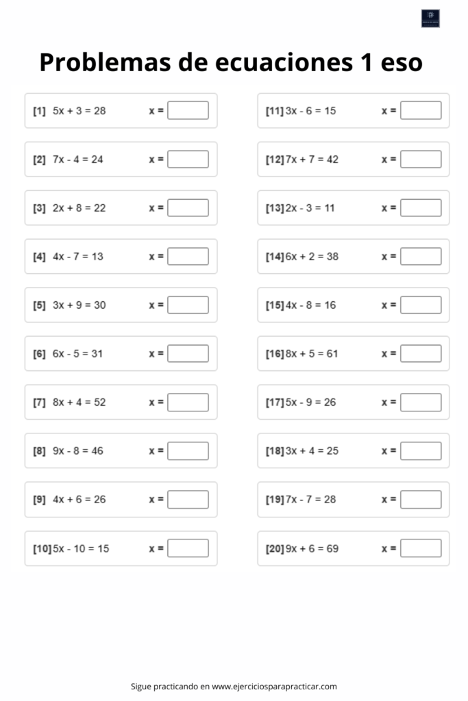 ecuaciones 1º eso