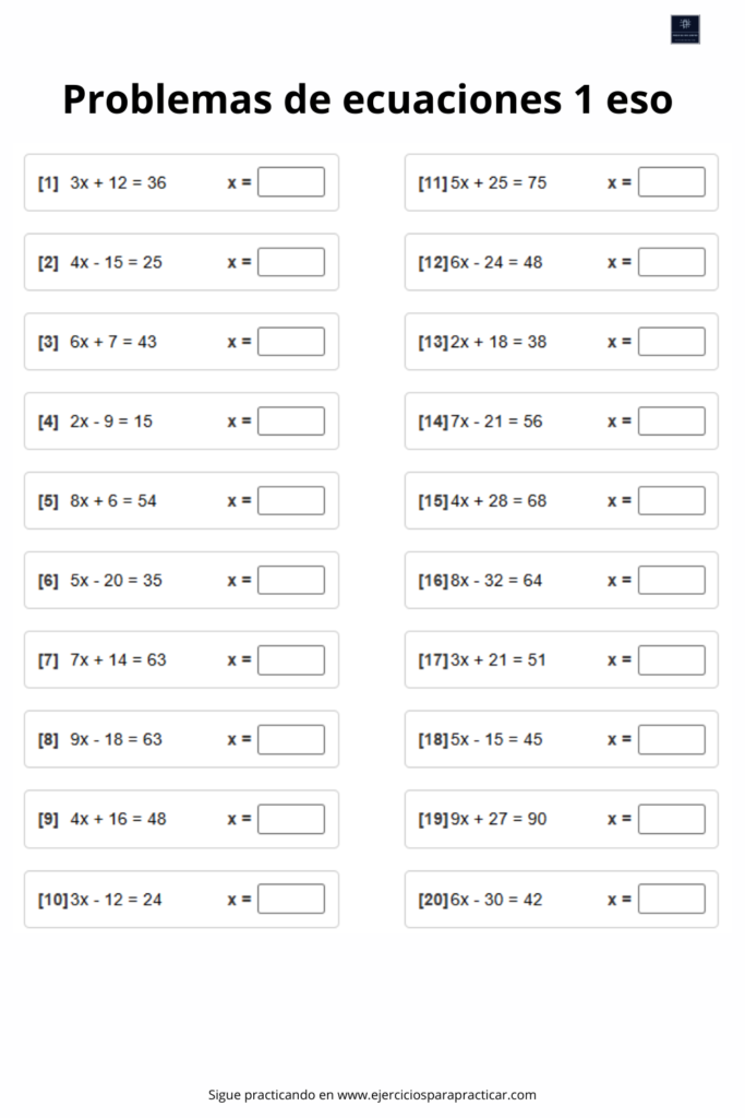 ecuaciones 1 eso