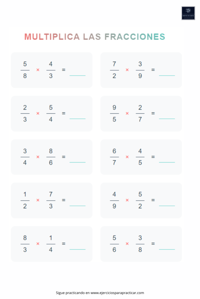 ejercicios de fracciones 6 de primaria