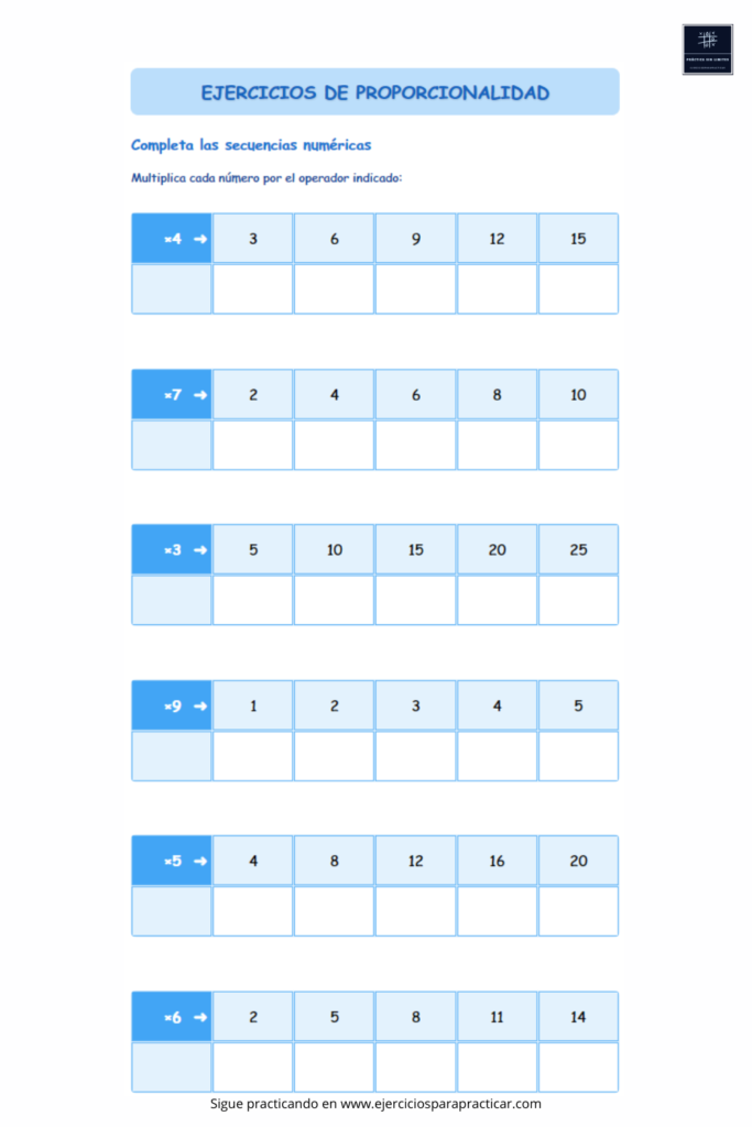 ejercicios proporcionalidad 6 primaria