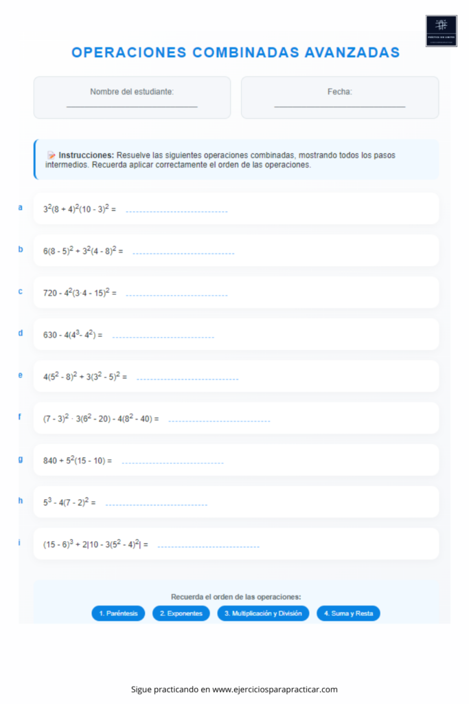 operaciones combinadas 1 eso pdf