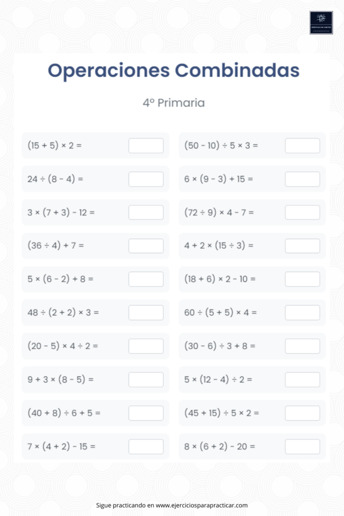 problemas 4 primaria operaciones combinadas