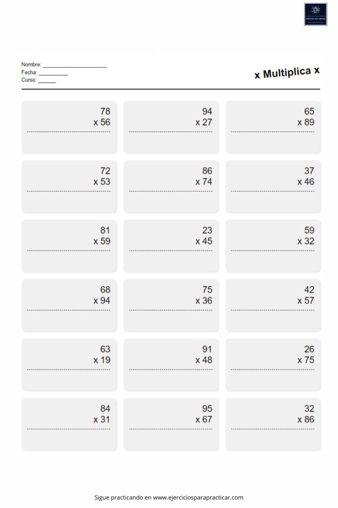 problemas de multiplicación 5 primaria 2 cifras