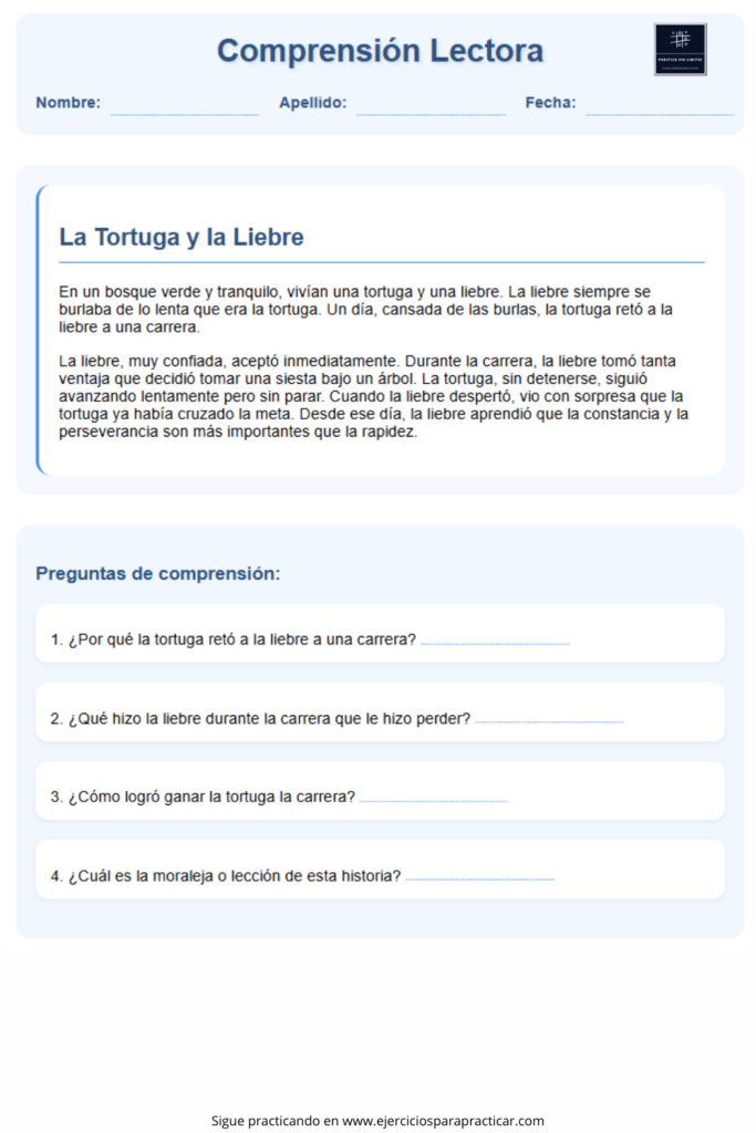 comprensión lectora 4 primaria para imprimir