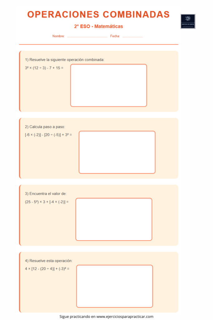 operaciones combinadas resueltas 2 eso