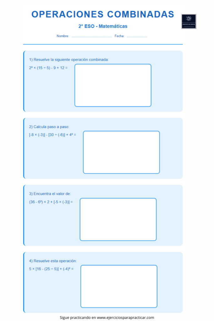 operaciones combinadas 2eso