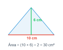 ejemplo de calculo de área de triangulo