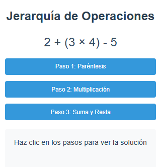 Reglas básicas del orden de operaciones